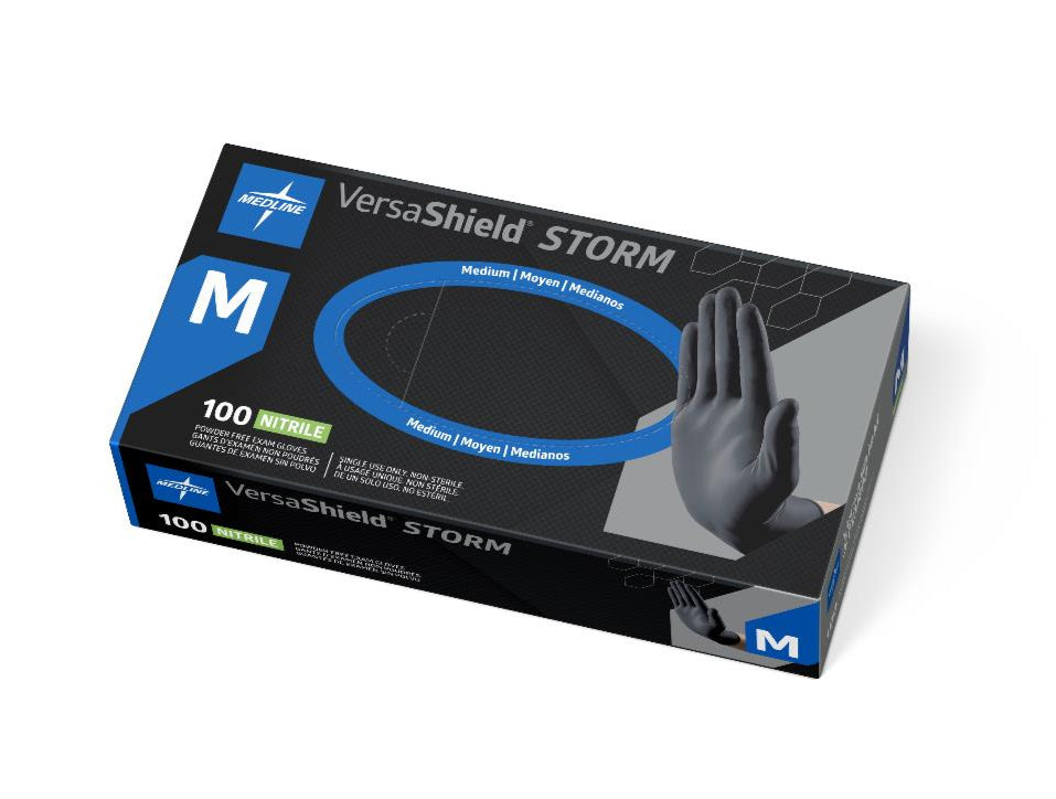 Black VersaShield Storm Nitrile Exam Gloves
