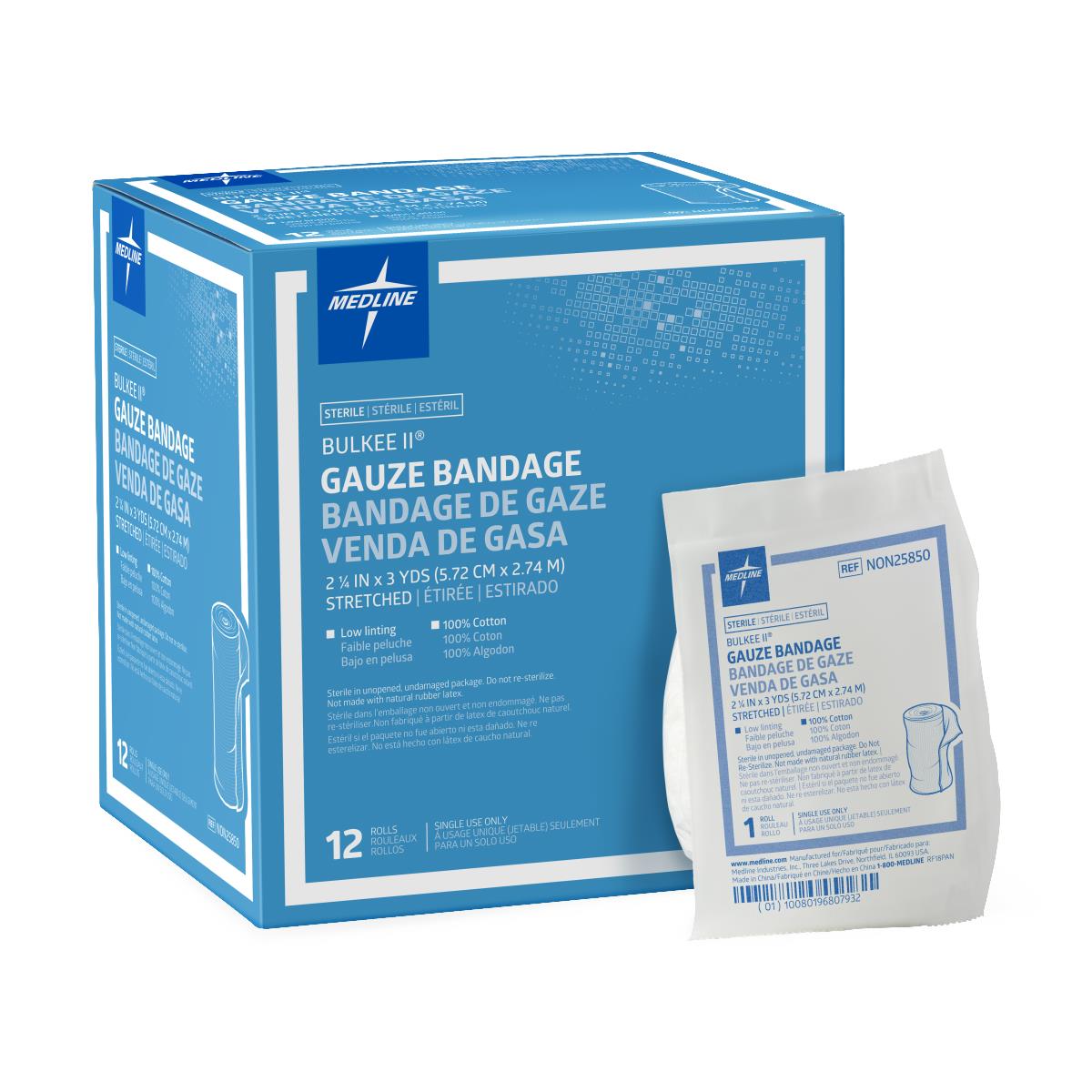 Bulkee II Sterile Cotton Gauze Bandages