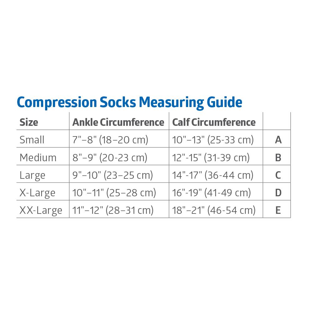 CURAD Knee-High 15-20 mmHg Compression Socks