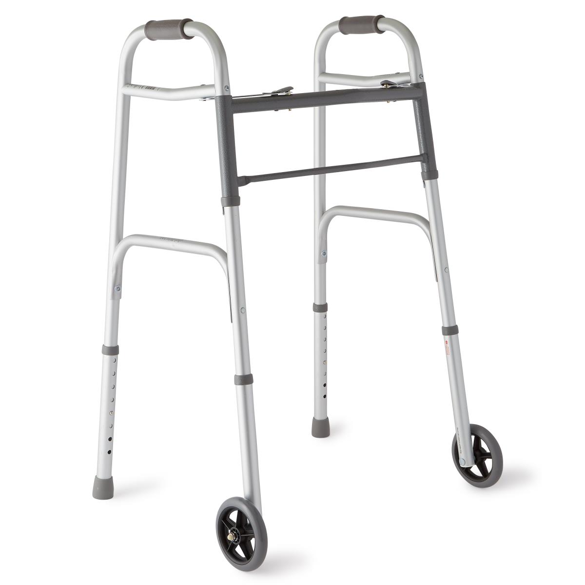 Medline Folding Walkers with 5" Wheels