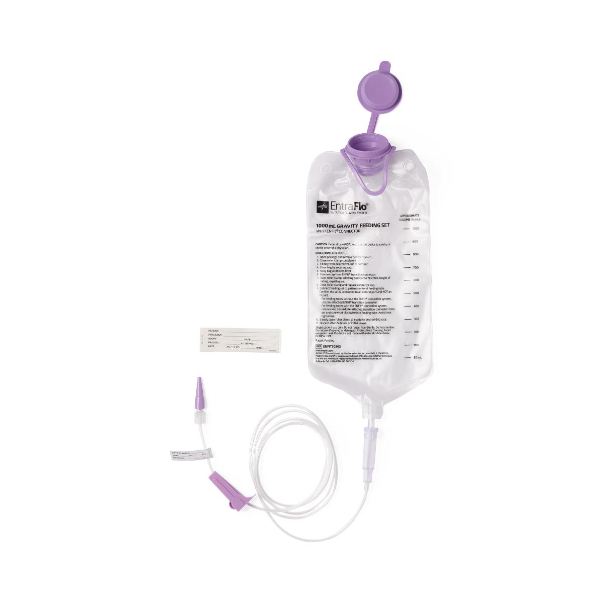 Medline Gravity Feeding Set with ENFit Connector