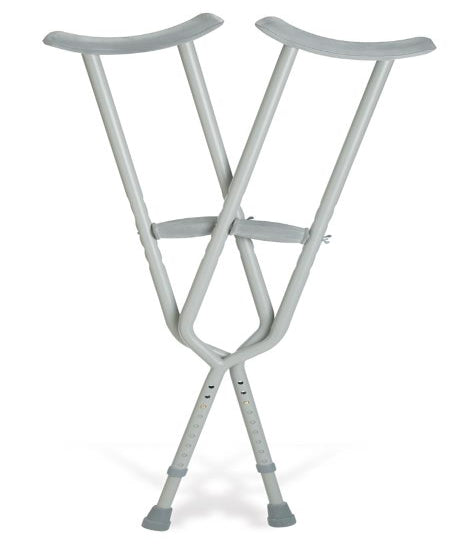 Adult Bariatric Steel Push-Button Crutches