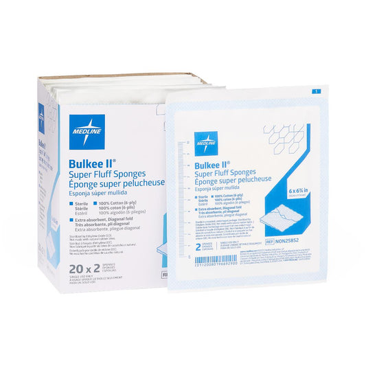 Bulkee II Sterile Extra Absorbent Super Fluff Sponge