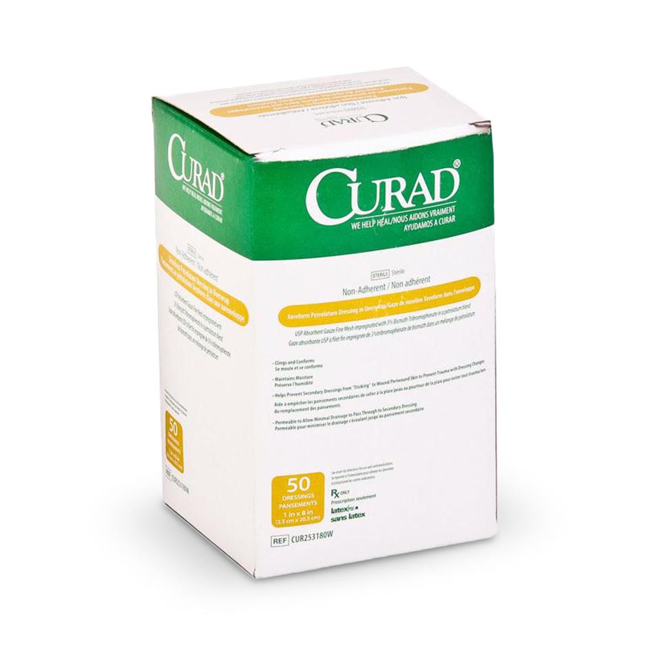 CURAD Nonadherent Xeroform Petrolatum Gauze Dressings