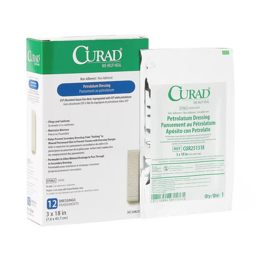 CURAD Sterile Nonadherent Petrolatum Gauze Dressing