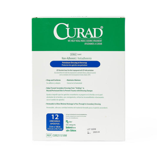 CURAD Sterile Overwrap Petrolatum Gauze Dressing