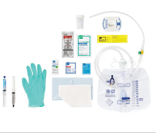 Medline 100% Silicone 1-Layer Foley Catheter Trays