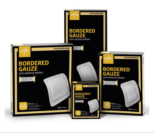 Medline Bordered Gauze Adhesive Island Wound Dressings