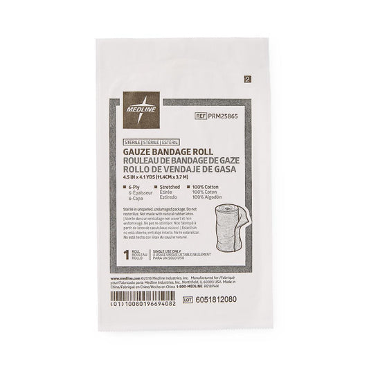 Medline Sterile Cotton Gauze Bandage Roll